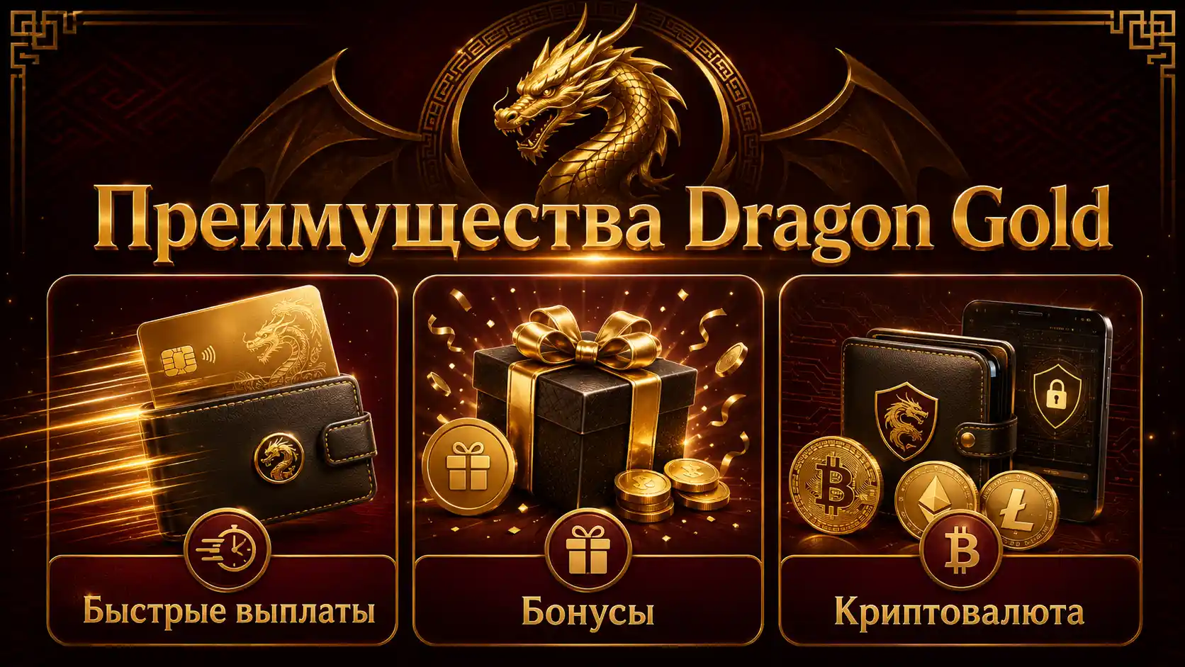 Преимущества Dragon Gold казино &mdash; быстрые выплаты, бонусы, криптовалюта